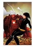 Black Widow 8 Cover: Black Widow and Crimson Dynamo Fighting Posters par Travel Foreman