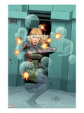 Marvel Adventrues Super Heroes 7 Cover: Invisible Woman Crouching Poster par Clayton Henry