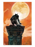 Moon Knight 4 Cover: Moon Knight Crouching on a Column Prints by Alex Maleev