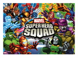 Marvel Super Hero Squad: Thor, Wolverine, Hulk, Iron Man, Loki, Magneto, Mystique, and Dr. Doom Posters