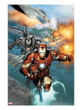 Invincible Iron Man 513: Iron Man and War Machine Flying Prints by Salvador Larroca
