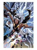 Uncanny X-Men 531: Storm, Northstar, Angel, Dazzler, and Pixie Flying Affiches par Greg Land