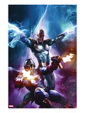 The Thanos Imperative 6 Cover: Star-Lord and Nova Shooting Prints by Aleksi Briclot
