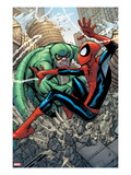 Marvel Adventures Spider-Man 10 Cover: Spider-Man and Scorpion Fighting Print by Patrick Scherberger