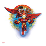 Marvel Super Hero Squad Badge: Iron Man and Falcon Posing Posters