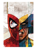 Moon Knight 5 Cover: Spider-Man and Wolverine Print by Alex Maleev