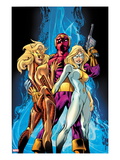 Thunderbolts 173 Cover: Baron Zemo and Moonstone Prints by Mark Bagley