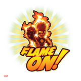 Marvel Super Hero Squad Badge: Flame On! Human Torch Posing Prints