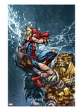 Avenging Spider-Man 3 Cover: Spider-Man Fighting Prints by Joe Madureira