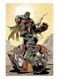 Uncanny X-Men 536 Cover: Colossus and Kruun Fighting Poster by Terry Dodson