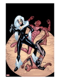 The Amazing Spider-Man 677 Cover: Black Cat has Defeated Daredevil and Spider-Man Art by Humberto Ramos