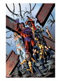 Uncanny X-Men 534.1 Cover: Shadowcat, Wolverine, Magneto, Cyclops, Colossus, Namor, and Emma Frost Prints by Carlos Pacheco
