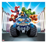 Marvel Super Hero Squad: Spider-Man, Wolverine, Hulk, Iron Man, Captain America, and Human Torch Art