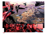 Avengers: The Childrens Crusade 4: Panels with Wonder Man Flying Print by Jim Cheung
