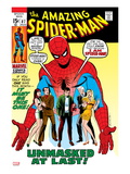 Amazing Spider-Man 87 Cover: Spider-Man, Mary Jane, Gwen, Harry Osborn, and Peter Parker Posing Prints