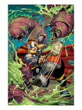 The Mighty Thor 13 Cover: Thor Fighting, Swinging Mjonir Posters by Walt Simonson
