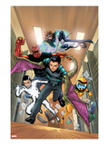Avengers Acadmey 14.1 Cover: Reptil, Hazmat, Striker, Mettle, Finesse, Veil Posters by Billy Tan
