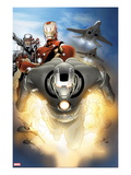 Iron Man 2.0 7.1 Cover: Iron Man and War Machine Print by Salvador Larroca