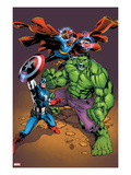 Marvel Adventures Super Heroes 21 Cover: Captain America, Hulk, and Dr. Strange Posing Posters by Carlo Pagulayan