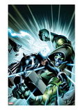 FF 7 Cover: Black Bolt and Ronan the Accuser Fighting Posters by Mark Bagley