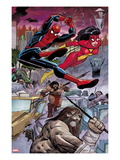 Avengers 5: Spider-Man and Spider Woman Swinging Posters by John Romita Jr.