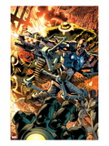 Ultimate Doom 1 Cover: Nick Fury Fighting Art by Bryan Hitch