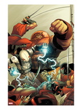 Thunderbolts 148 Cover: Ghost and Juggernaut Fighting Poster par Frank Martin