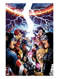 Avengers Vs. X-Men 1 Cover: Captain America, Cyclops, Emma Frost, Gambit and Others Screaming Print by Jim Cheung