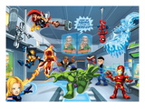 Marvel Super Hero Squad: Thor, Invisible Woman, Hulk, Iron Man, Spider-Man, and Thunderbolt Ross Posters