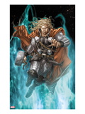 Astonishing Thor 3: Thor Running with Mjonir Posters by Mike Choi