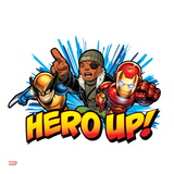Marvel Super Hero Squad Badge: Hero Up! Nick Fury, Wolverine, and Iron Man Charging Posters