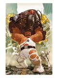 FF 4 Cover: Thing, Mr. Fantastic, Invisible Woman, Spider-Man, and Dr. Doom Print by Daniel Acuna