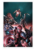 The Amazing Spider-Man 683 Cover: Spider-Man, Captain America, Hawkeye, Black Widow, and Iron Man Art by Stefano Caselli