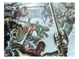 Thor: For Asgard 1: Thor and Fandral Fighting Posters by Simone Bianchi