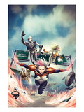 Thunderbolts 161 Cover: Songbird, Moonstone, Ghost, and Mach-V Flying Prints by J.S. Rossbach