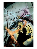 New Mutants 35 Cover: X-Man and Blink Fighting Posters by Leandro Fernandez