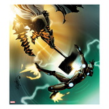 Invincible Iron Man 505 Cover: Iron Man and Grey Gargolye Fighting Affiches par Salvador Larroca