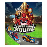 Marvel Super Hero Squad: Thor, Spider-Man, Iron Man, Thing, and Wolverine Riding Affiche