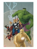 Avengers: The Origin 5 Cover: Iron Man, Wasp, Ant-Man, Thor, Hulk Prints by Phil Noto