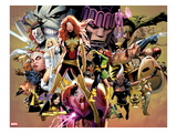 Uncanny X-Men 544: Dark Phoenix, White Queen, Apocalypse, Sentinel, Magneto, Storm, Wolverine Art par Greg Land