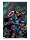 Marvel Adventures Super Heroes 15 Cover: Captain America Fighting with his Shield Prints by Barry Kitson