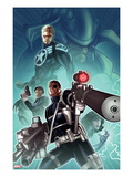 Secret Warriors 28 Cover: Nick Fury, Steve Rogers, and Dum Dugan Standing with Guns Prints by Paul Renaud