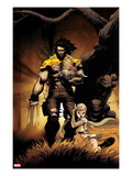 Astonishing X-Men: Xenogenesis 4 Cover: Wolverine and Emma Frost Poster by Kaare Andrews