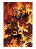 Thor 613 Cover: Thor Fighting in Flames Poster by Mico Suayan