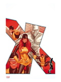 Uncanny X-Men 544 Cover: Marvel Girl, Iceman, Cyclops, Beast, and Angel Posters by Greg Land