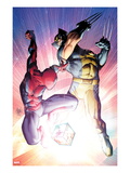 Astonishing Spider-Man & Wolverine 3 Cover: Spider-Man and Wolverine Fighting Prints by Adam Kubert