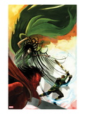 Journey Into Mystery 624 Cover: Loki, Hela, and Mephisto Fighting Prints by Stephanie Hans
