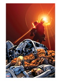 FF 5 Cover: Invisible Woman, Spider-Man, Thing, and Mr. Fantastic Print by Mark Bagley
