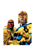 Marvel Adventures Super Heroes 9 Cover: Nova and Vision Standing Prints by Ronan Cliquet