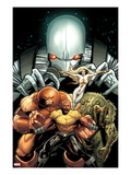 Thunderbolts 151 Cover: Luke Cage, Juggernaut, Moonstone, Man-Thing, and Ghost Posing Poster by Greg Land